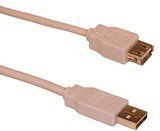 Kabel USB Sandberg Wtyczka prosta USB-A - 1.8 m Biały (503-78) 1