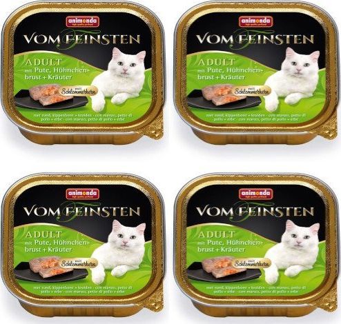 Animonda Cat Vom Feinsten adult Adult z nadzieniem: Indyk, pierś z kurczaka i zioła 6x100g 1