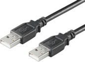 Kabel USB MicroConnect Wtyczka prosta USB-A - 0.5 m Czarny (USBAA05B) 1