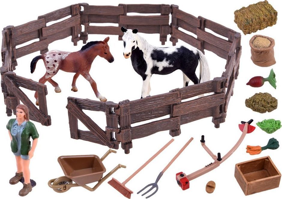 Figurka Jokomisiada Zestaw zwierząt - Konie, zagroda, farma (ZA2991 C) 1