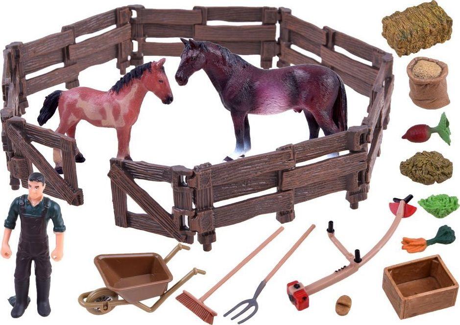 Figurka Jokomisiada Zestaw zwierząt - Konie, zagroda, farma (ZA2991 B) 1