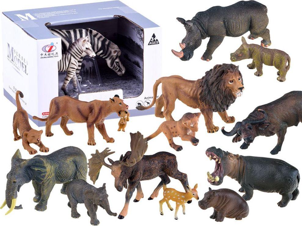Figurka Jokomisiada Zwierzęta - Zebra, łoś, lew, bawół (ZA2218) 1