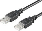 Kabel USB MicroConnect USB-A - USB-A 1.8 m Czarny (USBAA2B) 1