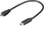 Kabel USB MicroConnect Wtyczka prosta USB-C - 0.2 m Czarny (USB3.1CAMB02) 1