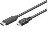 Kabel USB MicroConnect Wtyczka prosta USB-C - 1 m Czarny (USB3.1CAMIB1) 1