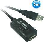 Kabel USB MicroConnect Wtyczka prosta USB-A - 5 m Czarny (WBEE0) 1