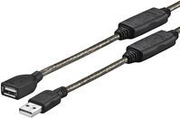 Kabel USB VivoLink USB-A - USB-A 15 m Czarny (PROUSBAAF15) 1