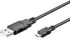 Kabel USB MicroConnect Wtyczka prosta USB-A - 3 m Czarny (USBABMICRO3) 1