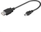 Kabel USB MicroConnect Wtyczka prosta USB-A - 0.2 m Czarny (USBAFBM) 1