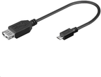 Kabel USB MicroConnect Wtyczka prosta USB-A - 0.2 m Czarny (USBABMICRO2) 1