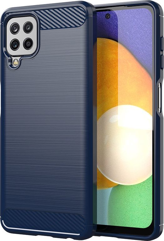 Hurtel Carbon Case elastyczne etui pokrowiec Samsung Galaxy A22 4G niebieski 1