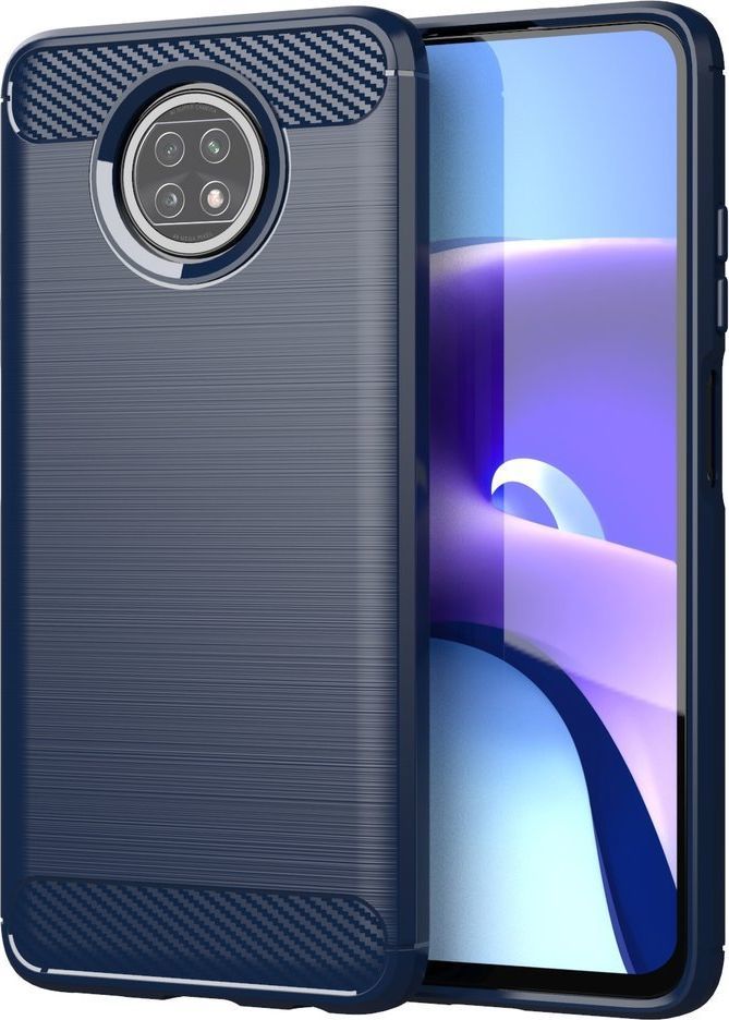 Hurtel Carbon Case elastyczne etui pokrowiec Xiaomi Redmi Note 9T 5G niebieski 1