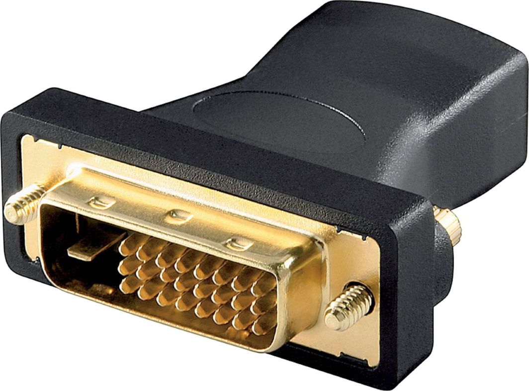 Adapter AV Wentronic HDMI - DVI-D czarny (68931) 1