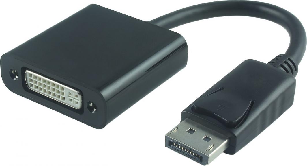 Adapter AV MicroConnect DisplayPort - DVI-I czarny (DPDVI015) 1