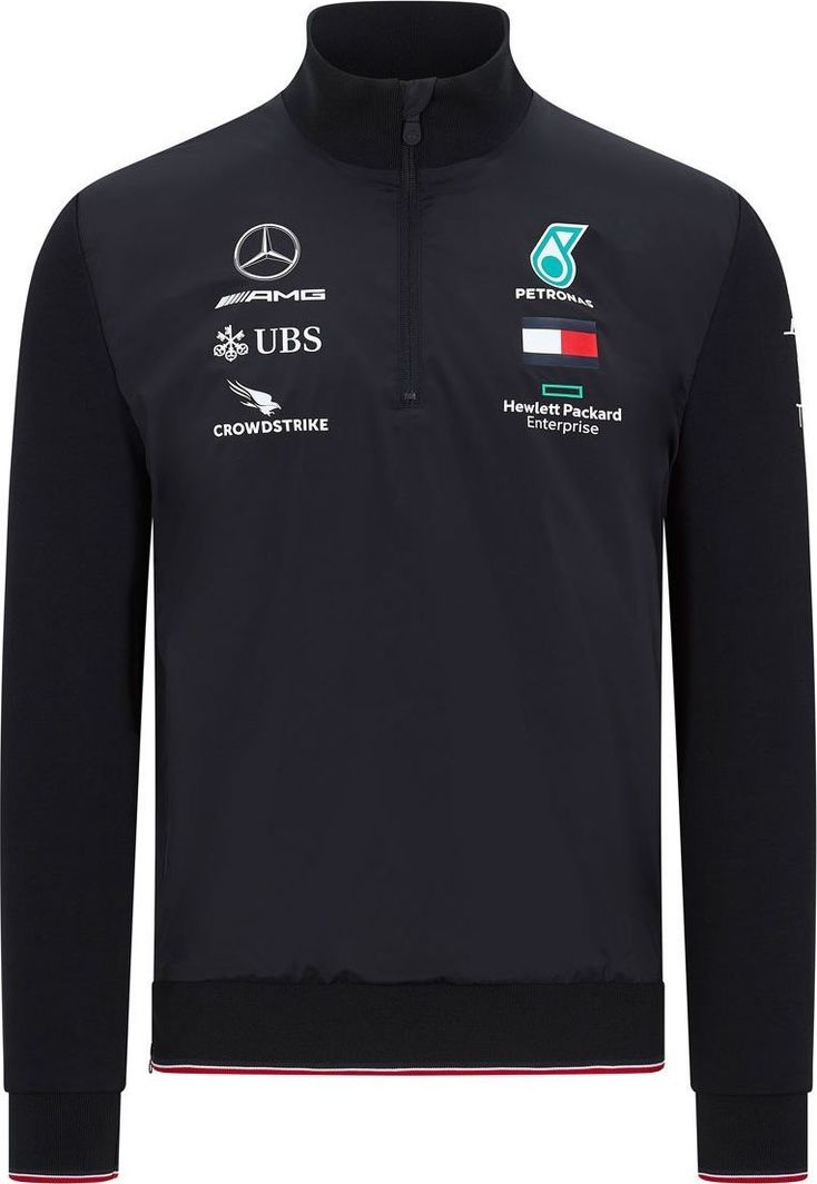 Mercedes AMG Petronas F1 Team Bluza męska Half Zip Team czarna Mercedes AMG F1 M 1