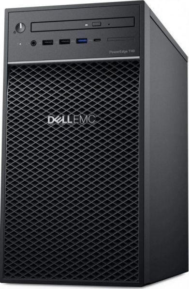 Serwer Dell Dell PowerEdge T40 Tower, Intel Xeon, E-2224G, 3.5 GHz, 8 MB, 4T, 4C, 8 GB, UDIMM DDR4, 2666 MHz, 1000 GB, Up to 3 x 3.5", No OS 1