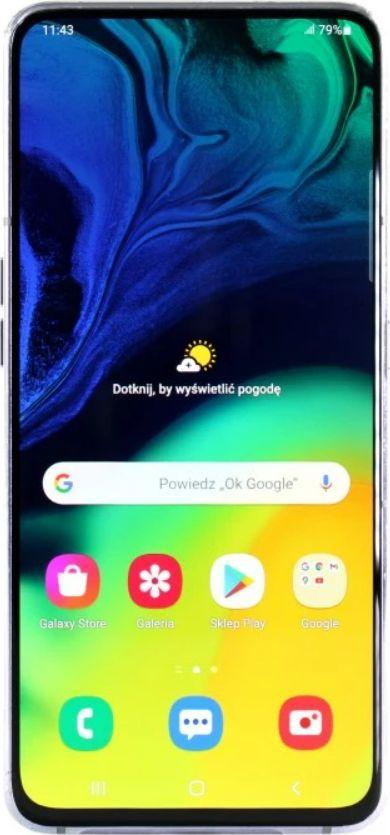 Smartfon Samsung Galaxy A80 8/128GB Dual SIM Biały Klasa A- 1
