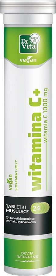 Dr Vita Dr Vita Witamina C+ 1000 mg suplement diety 24 tabletki musujące 1