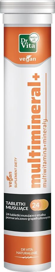 Dr Vita Dr Vita Multimineral+ multiwitamina i minerały suplement diety 24 tabletki musujące 1