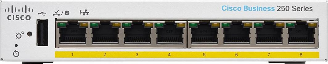 Switch Cisco CBS250-8PP-D 1