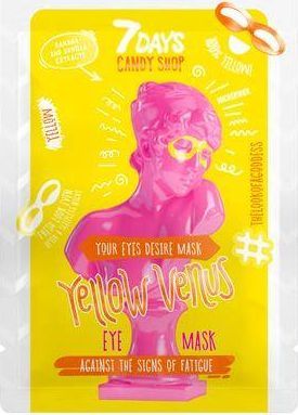 7DAYS 7DAYS Candy Shop Yellow Venus maska do skóry wokół oczu usuwająca oznaki zmęczenia 10g 1