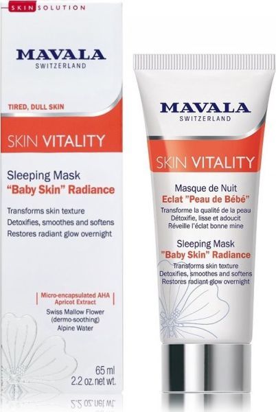 Mavala Mavala Skin Vitality Sleeping Mask "Baby Skin" Radiance rozświetlająca maska do twarzy na noc 65ml 1