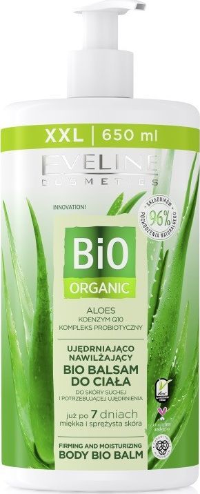  Eveline Cosmetics Eveline Cosmetics BIO Organic ujędrniająco-nawilżający bio balsam do ciała do skóry suchej Aloes 650ml 1