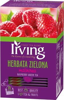Irving HERBATA ZIELONA MALINOWA 20 KOP. IRVING(1,5 G X 20 KOPERTEK) 15083702 1