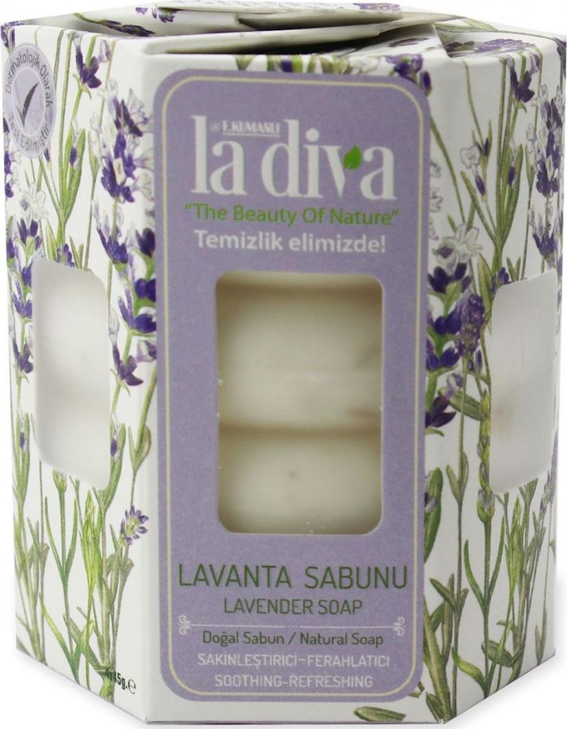 LA DIVA MYDŁO W KOSTCE TWIST LAWENDA (4 x 45 g) 180 g - LA DIVA 1