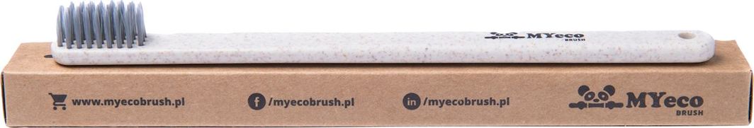 MYECOBRUSH SZCZOTECZKA DO ZĘBÓW Z PSZENICY I KUKURYDZY BEŻOWA MIĘKKA - MYECOBRUSH 1