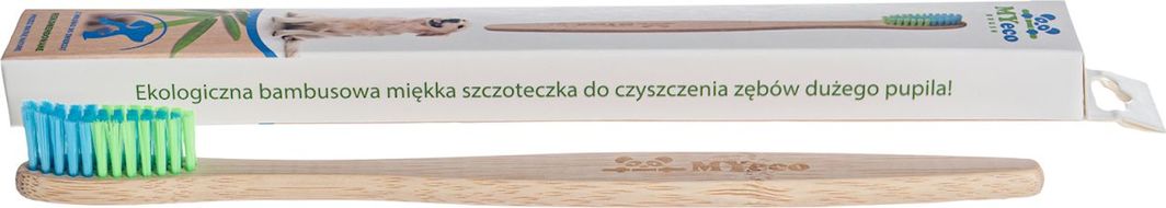 MYECOBRUSH SZCZOTECZKA DO ZĘBÓW DLA ZWIERZĄT DUŻYCH BAMBUSOWA - MYECOBRUSH 1