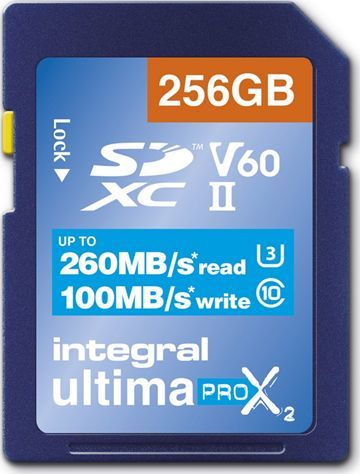 Karta Integral UltimaPro X2 SDXC 256 GB Class 10 UHS-II/U3 V60 1