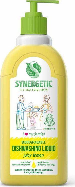 synergetic Żel do mycia naczyń biodegradowalny Cytrynowy 0,5 L 1