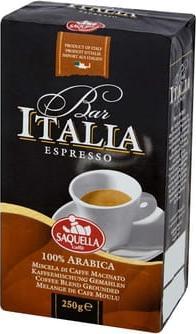 Kawa mielona Saquella 100% ARABICA ¦ SAQUELLA BAR ITALIA ¦ KAWA ¦ 250 G ¦ MIELONA ¦ PACZKA FOLIOWA VACUUM 51692168 1