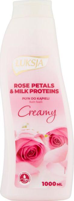 Luksja Płyn do kąpieli Creamy Rose Petals & Milk Proteins 1000ml 1