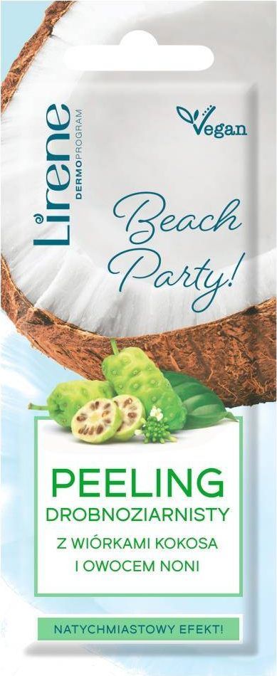 Lirene Beach Party! peeling drobnoziarnisty z wiórkami kokosa i owocem noni 7ml 1