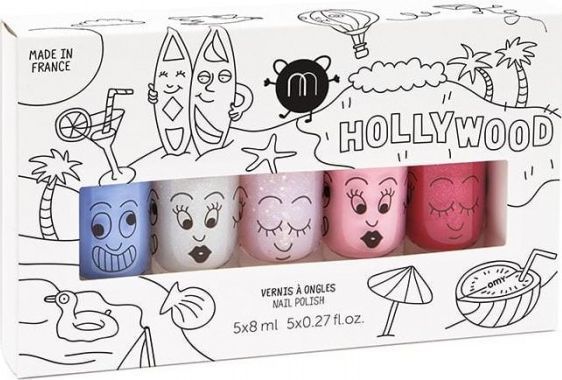 Nailmatic Nailmatic Kids Hollywood zestaw lakierów do paznokci Gaston 8ml + Super 8ml + Polly 8ml + Bella 8ml + Kitty 8ml 1