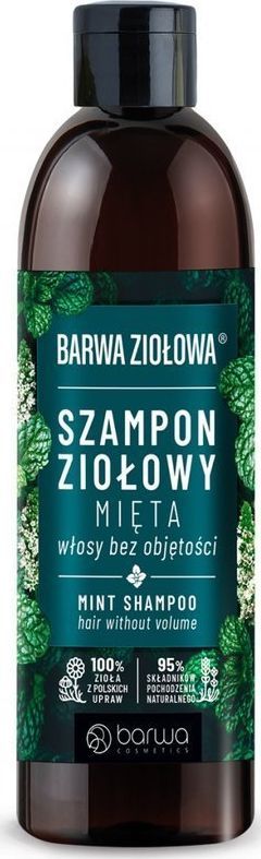 Barwa Szampon ziołowy do włosów bez objętości Mięta 250ml 1