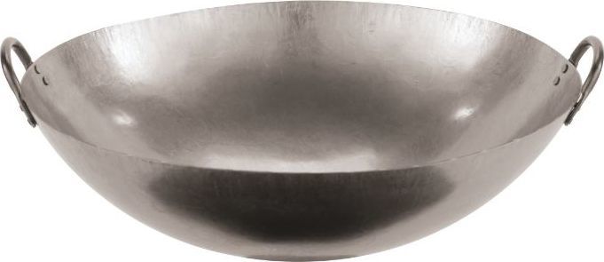 Patelnia patelnia wok 46 cm stal nierdzewna srebrna 1