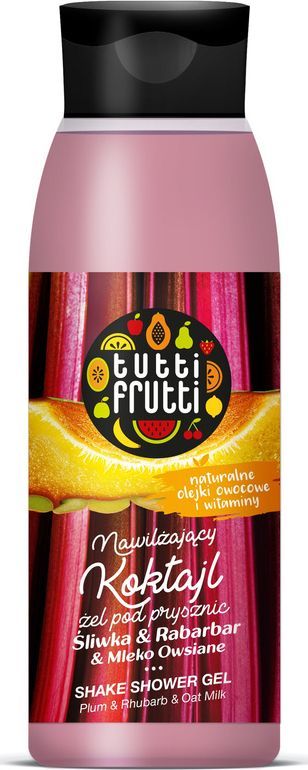 Farmona Farmona Tutti Frutti Żel pod prysznic - Nawilżający Koktajl Śliwka&Rabarbar&Mleko Owsiane 400ml 1