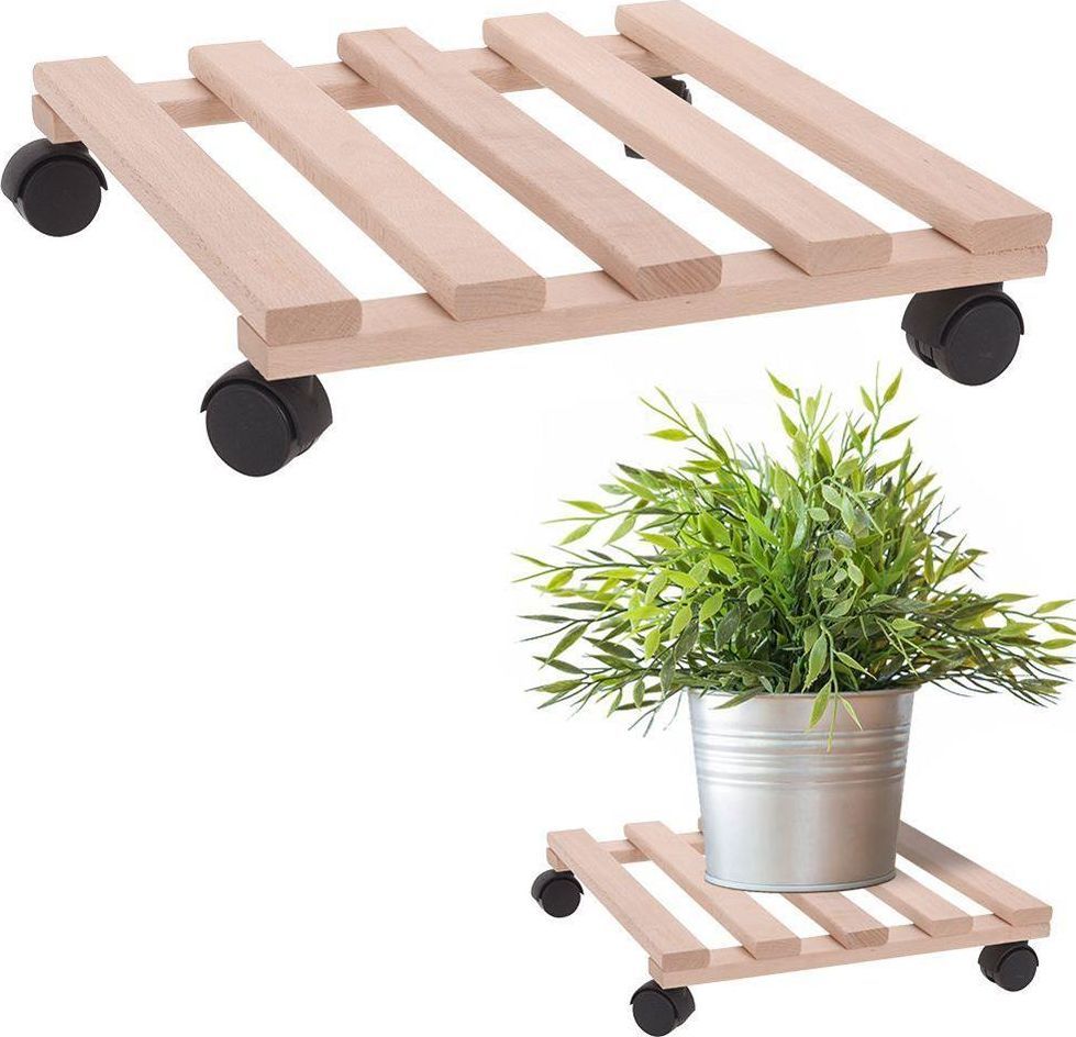 Vilde Podstawka DREWNIANA kwadratowa, podstawa pod donicę, doniczkę, na