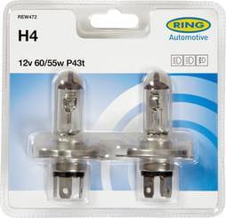 ringautomotive RING ŻARÓWKA H4 12V 60/55W P43T BLISTER 2 SZT RINZ-REW472 1