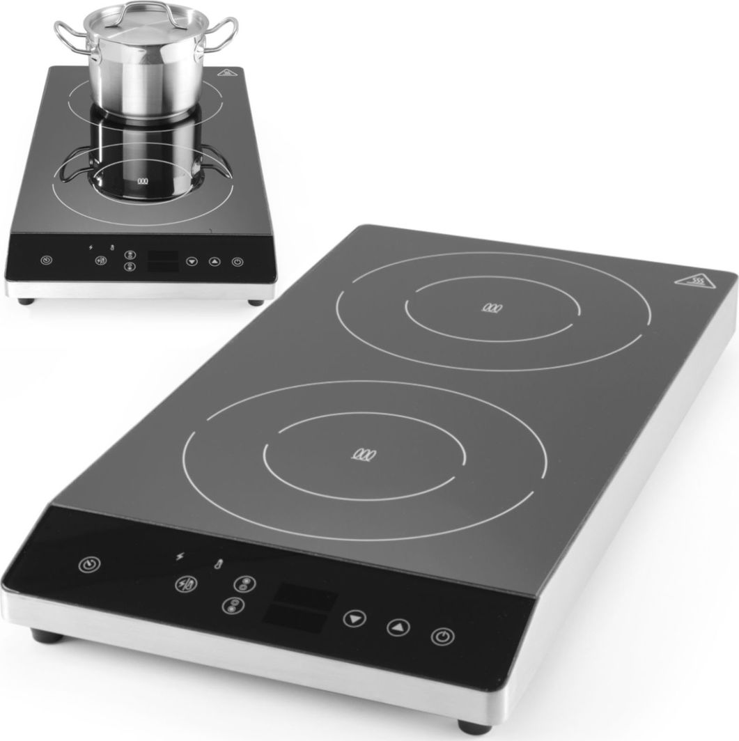 Płyta wolnostojąca Hendi Kuchenka indukcyjna przenośna 2 pola grzewcze OBLIQUE śr. 22 cm 3500 W 230 V - Hendi 239438 Kuchenka indukcyjna przenośna 2 pola grzewcze OBLIQUE śr. 22 cm 3500 W 230 V - Hendi 239438 1