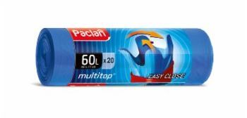 Paclan Worki na śmieci MULTITOP PACLAN 60L 20SZT.  (134410) 1