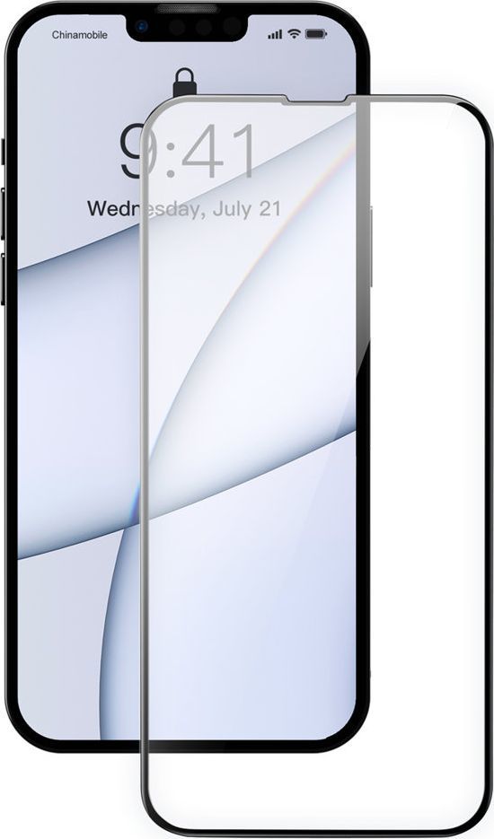 Baseus Baseus 0,3mm Full Screen Glass 2x szkło hartowane do iPhone 13 Pro Max na cały ekran z ramką czarny (SGQP010201) 1