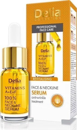 Delia Delia Cosmetics Professional Face Care Serum do twarzy,szyi i dekoltu Witaminy A,E i F 100% 10ml 1