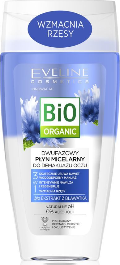 Eveline Eveline Bio Organic Dwufazowy Płyn micelarny do demakijażu oczu 150ml 1