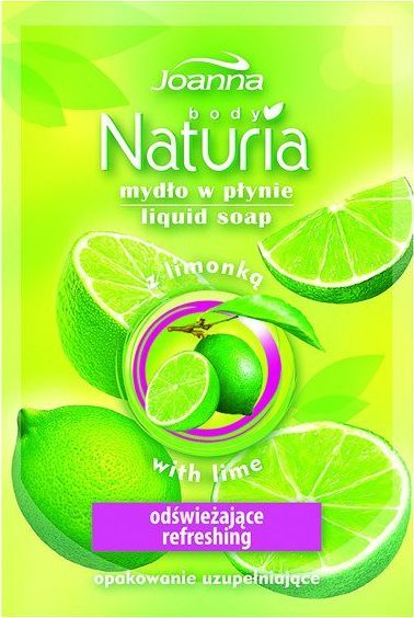 Joanna Naturia Body Mydło w płynie Limonka, opakowanie uzupełniające 300ml 1