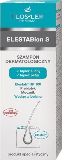 Floslek Floslek ELESTABion S - Szampon dermatologiczny, łupież suchy, łupież pstry 1