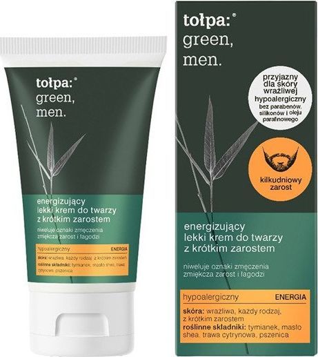 Tołpa Tołpa Green Men Energizujący lekki krem do twarzy z krótkim zarostem 50ML 1